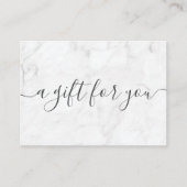 ミニマリスト大理石スモールビジネスギフト証明書 コーリングカード (正面)