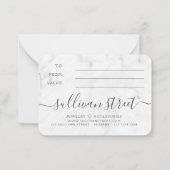 ミニマリスト大理石スモールビジネスギフト証明書 ノートカード (裏面)