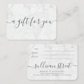 ミニマリスト大理石スモールビジネスギフト証明書 ノートカード (正面/裏面)