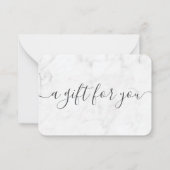 ミニマリスト大理石スモールビジネスギフト証明書 ノートカード (正面)