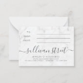 ミニマリスト大理石スモールビジネスギフト証明書 ノートカード (裏面)