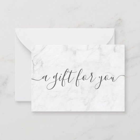 ミニマリスト大理石スモールビジネスギフト証明書 ノートカード (正面)