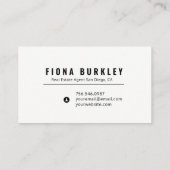 ミニマリスト大理石テクスチャ名刺 名刺 (裏面)