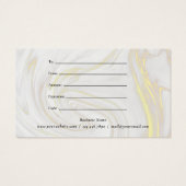 ミニマリスト大理石ビジネスギフト証明書 (裏面)