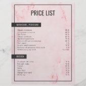 ミニマリスト大理石ピンク美しい価格表 (正面)