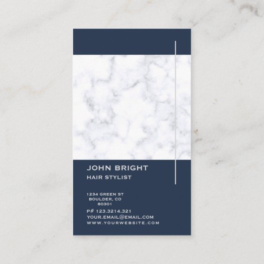 ミニマリスト大理石名刺 名刺 (裏面)