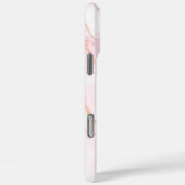 ミニマリスト大理石赤面ピンク金ゴールドイニシャルモノグラム Case-Mate iPhoneケース (裏面 / 右)