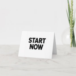 ミニマリスト大胆なstart nowテキスト サンキューカード