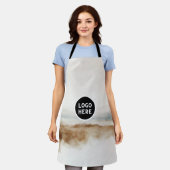 ミニマリスト天然水カラー抽象芸術パターン エプロン (着用した状態)