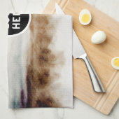 ミニマリスト天然水カラー抽象芸術パターン キッチンタオル (四つ折り)