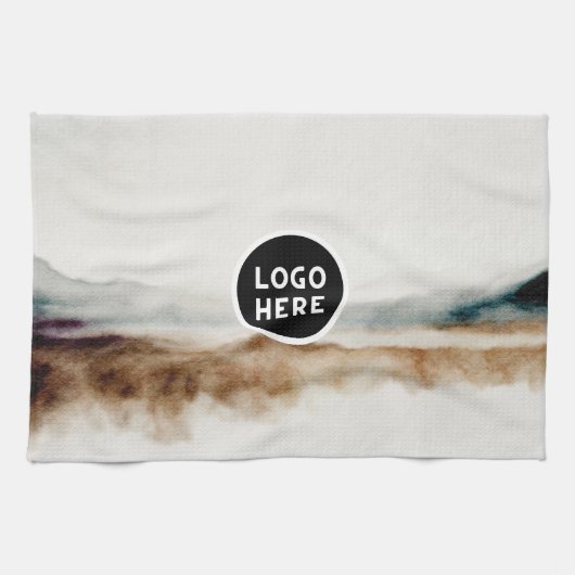 ミニマリスト天然水カラー抽象芸術パターン キッチンタオル (横)