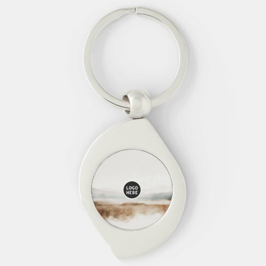 ミニマリスト天然水カラー抽象芸術パターン キーホルダー (正面)