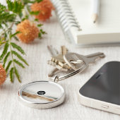 ミニマリスト天然水カラー抽象芸術パターン キーホルダー (側面)