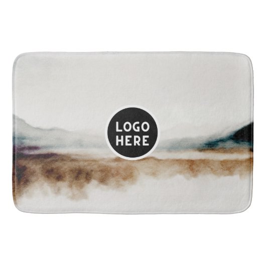 ミニマリスト天然水カラー抽象芸術パターン バスマット (正面)