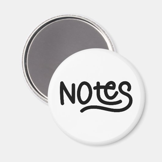 ミニマリスト太字手書きノートタイポグラフィ マグネット (正面/裏面)