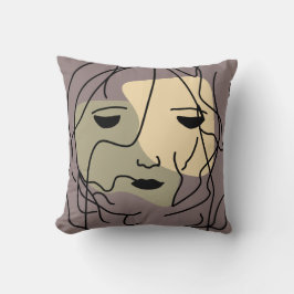 ミニマリスト孤独ミュート顔 クッション
