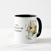 ミニマリスト孤独ミュート顔 マグカップ (正面右)