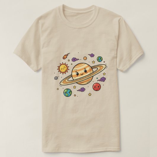 ミニマリスト宇宙美学ギャラクシームーンTシャツ Tシャツ (デザイン正面)