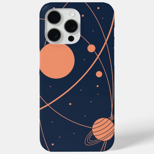 ミニマリスト宇宙軌道 iPhone 15 Pro Max カー Case-Mate iPhoneケース (裏面)