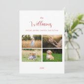 ミニマリスト家族の写真グリッド |クリスマス シーズンカード (スタンド正面)