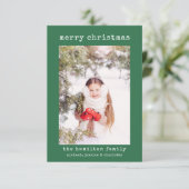 ミニマリスト家族の写真スタイリッシュクリスマスカード サンキューカード (スタンド正面)