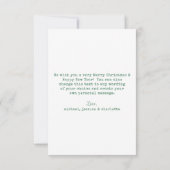 ミニマリスト家族の写真スタイリッシュクリスマスカード サンキューカード (裏面)