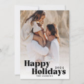 ミニマリスト家族の写真What A Year Chrimas シーズンカード (正面)