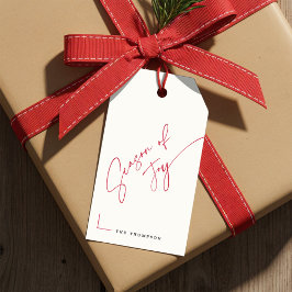 ミニマリスト家族の名前クリスマスのお祭り ギフトタグ
