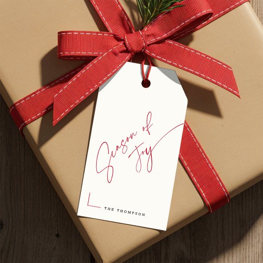 ミニマリスト家族の名前クリスマスのお祭り ギフトタグ