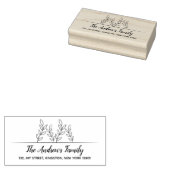 ミニマリスト家族の葉 ラバースタンプ (押印)