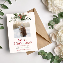 ミニマリスト家族クリスマスフォトカード シーズンカード