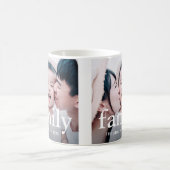 ミニマリスト家族タイポグラフィと名前の写真 コーヒーマグカップ (中央)