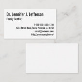 ミニマリスト家族歯科医の名刺 名刺 (正面/裏面)