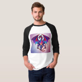 ミニマリスト対称ドラゴンロゴTシャツ – Moder Tシャツ (正面フル)