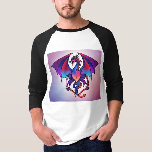 ミニマリスト対称ドラゴンロゴTシャツ – Moder Tシャツ (正面)