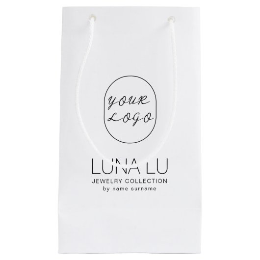 ミニマリスト封筒ロゴ発送紙バッグ スモールペーパーバッグ (正面)