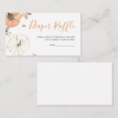 ミニマリスト小さなかぼちゃおむつラッフル エンクロージャーカード (正面/裏面)