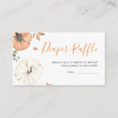 ミニマリスト小さなかぼちゃおむつラッフル エンクロージャーカード (正面)