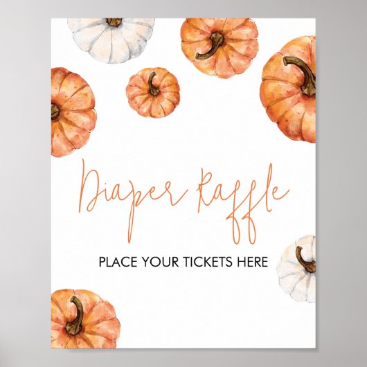 ミニマリスト小さなかぼちゃおむつラッフル ポスター (正面)