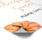 ミニマリスト小さなかぼちゃのベビーは甘い ポスター (角)