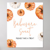 ミニマリスト小さなかぼちゃのベビーは甘い ポスター (正面)