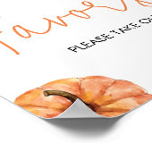 ミニマリスト小さなかぼちゃの赤ちゃんシャワーの好意 ポスター (角)