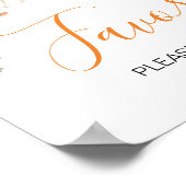 ミニマリスト小さなかぼちゃの赤ちゃんシャワーの好意 ポスター (角)