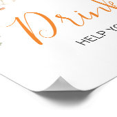 ミニマリスト小さなかぼちゃの赤ちゃんシャワードリンク ポスター (角)