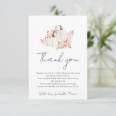 ミニマリスト小さなかぼちゃの赤ちゃんシャワー サンキューカード (スタンド正面)