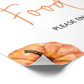 ミニマリスト小さなかぼちゃ赤ちゃんシャワーフード ポスター (角)