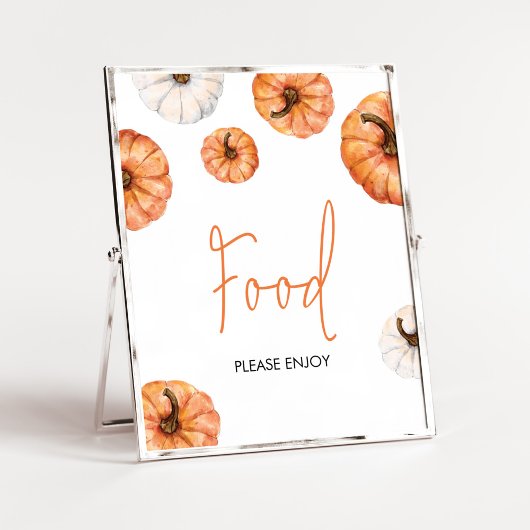 ミニマリスト小さなかぼちゃ赤ちゃんシャワーフード ポスター