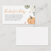 ミニマリスト小さなカボチャの本ベビー エンクロージャーカード (正面/裏面)