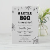 ミニマリスト小さなブー赤ちゃんシャワー 招待状 (スタンド正面)