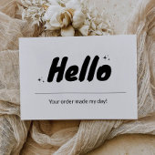 ミニマリスト小さな名刺プリント可能ありがとう サンキューカード